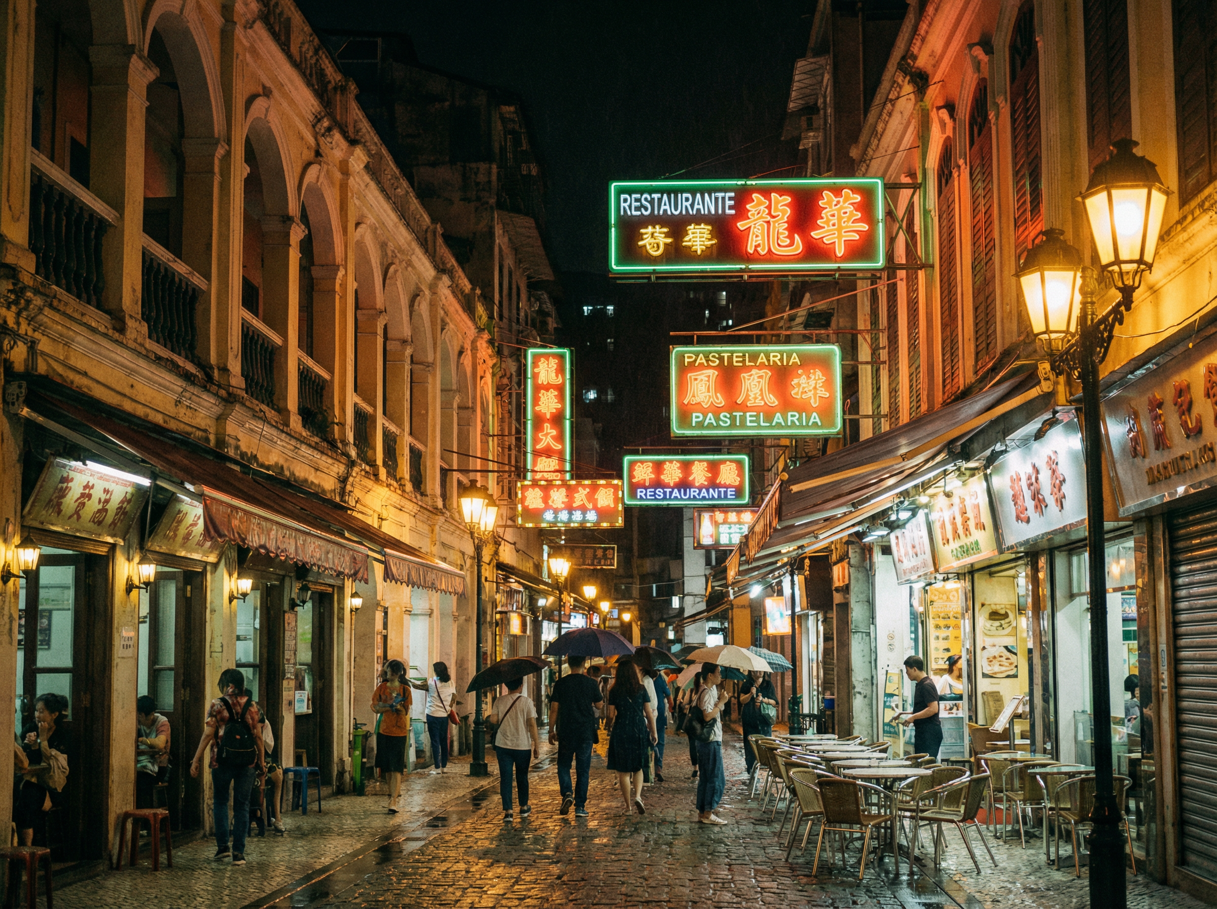 澳门娱乐城 - 澳门街头美食夜景